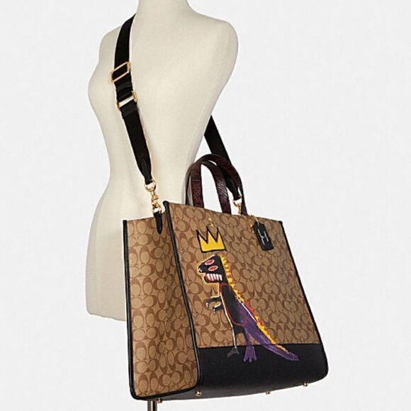 NWT Coach X Jean Michel Basquiat Dempsey Tote 40 RARE LIMITED EDITION - Picture 4 of 16